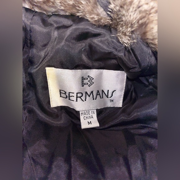 Vintage 100% Rabbit Fur Coat Jacket Gray France Women M Mobwife Glam Disco - Picture 8 of 8